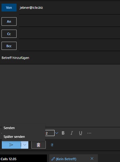 Outlook Web - Später senden