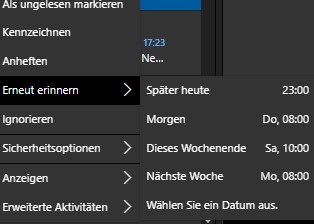 OWA - erneut erinnern