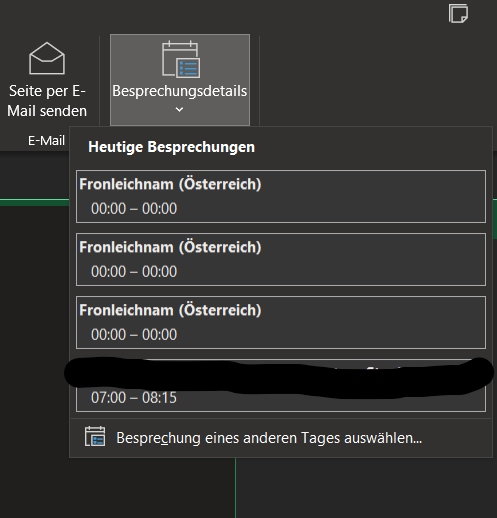 OneNote Besprechungsnotiz hinzufügen