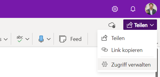 OneNote Zugriff verwalten